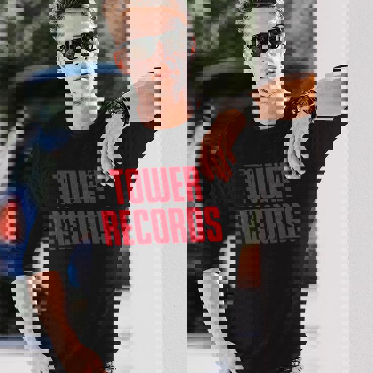 タワーレコード レトロヴィンテージミュージック 長袖Tシャツ 彼への贈り物