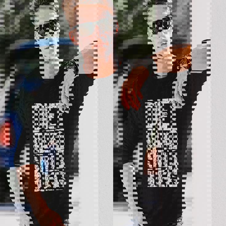 ダイエット ナコ シミュラ ブカス 面白い フィリピン人 長袖Tシャツ 彼への贈り物