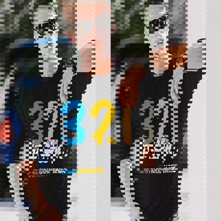 ダウン症啓発 誇り高きトリソミー 21ママダウン症 長袖Tシャツ 彼への贈り物