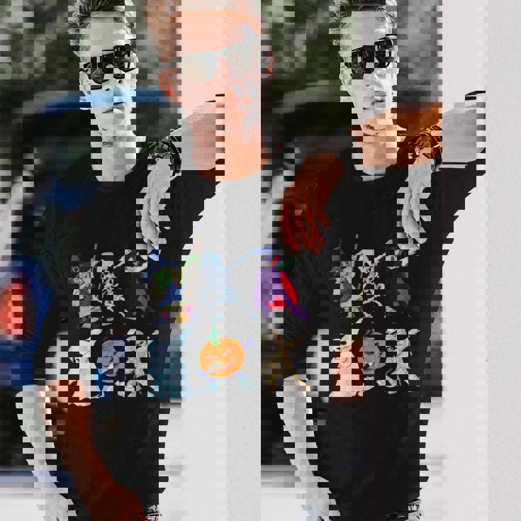 ダビングハロウィン骨格の魔女ヴァンパイアゴーストモンスター 長袖Tシャツ 彼への贈り物