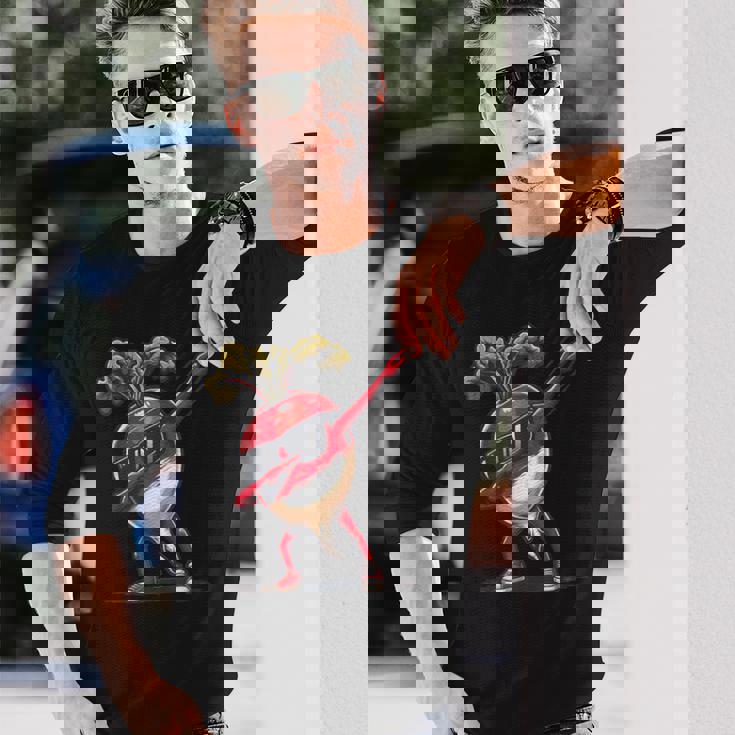 ダブ 大根 踊る 大根 野菜 長袖Tシャツ 彼への贈り物