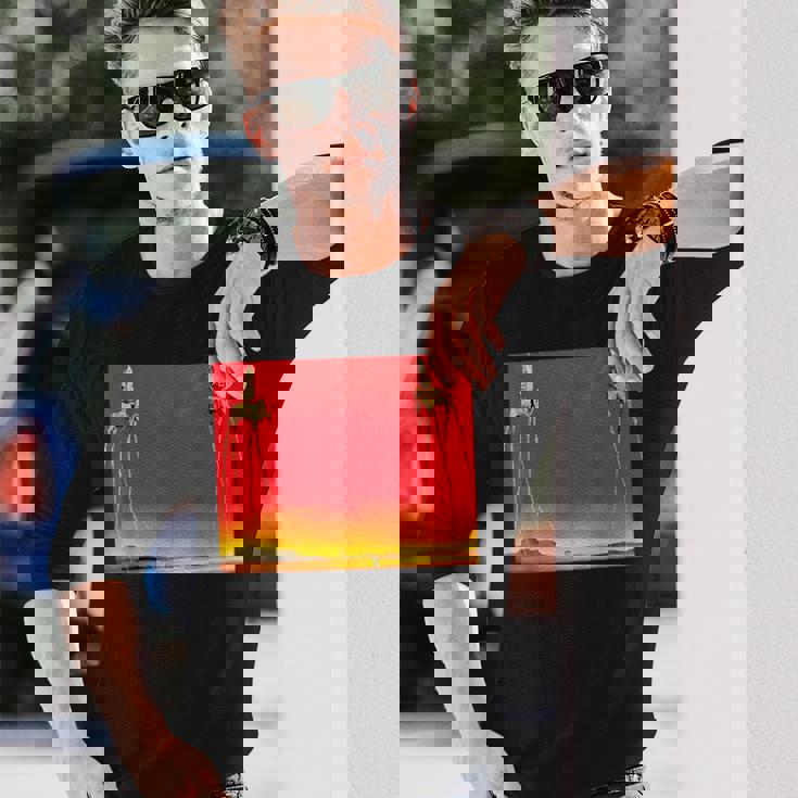 ダリ作 象 長袖Tシャツ 彼への贈り物