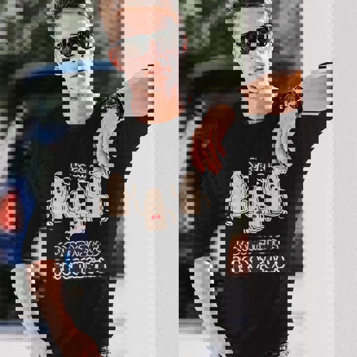 ダンシング ハニワ 踊る埴輪 ダンス【ゆるフレンズ】ハニワくん 歴史土器 キャラクター かわいい イラスト 長袖Tシャツ 彼への贈り物