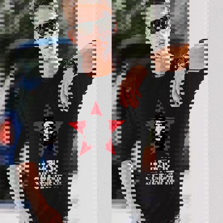 チェ・ゲバラ、キューバ、革命、ゲリラ、チェ 長袖Tシャツ 彼への贈り物