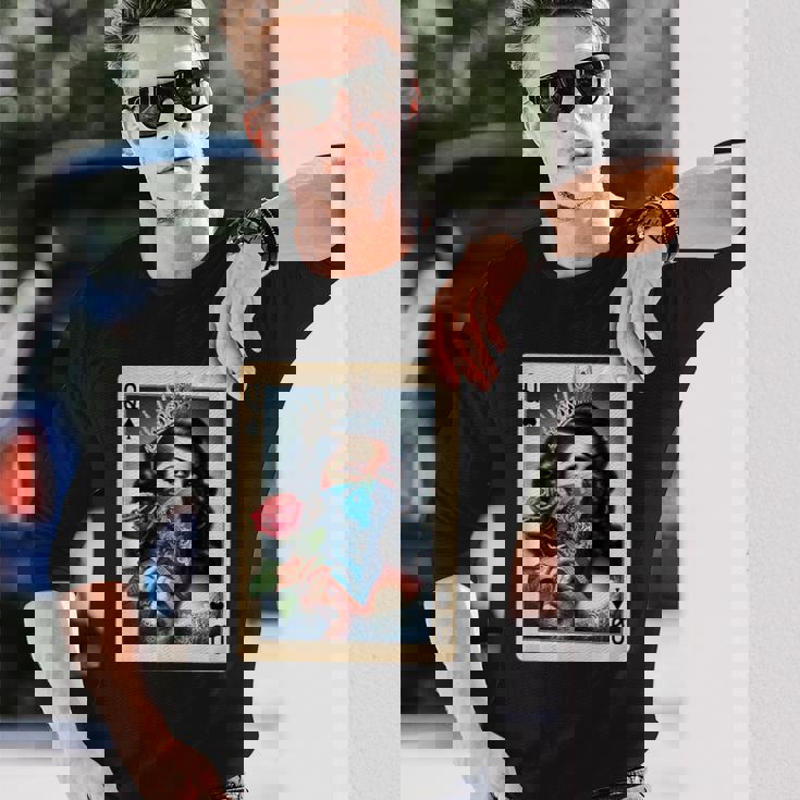 チカーナ レイナ チカーノ シャツ チョロ クイーン かわいい レトロ ローライダー 長袖Tシャツ 彼への贈り物