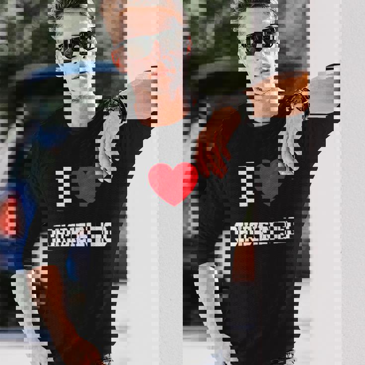 チキンレッグが大好き 長袖Tシャツ 彼への贈り物