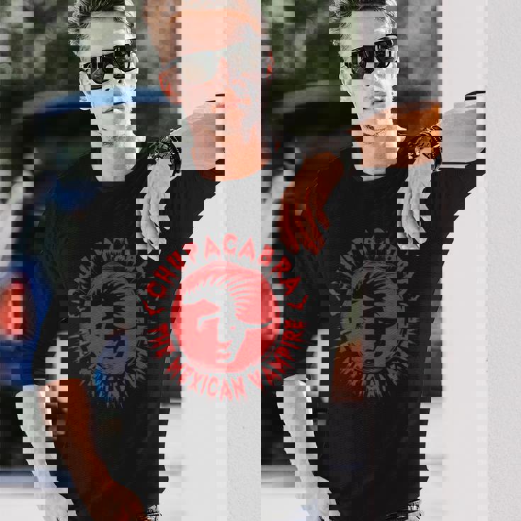 チュパカブラ メキシコの吸血鬼 エル・チュパカブラ 長袖Tシャツ 彼への贈り物