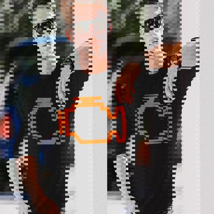 チューナーカー ガイ Ledチェックエンジンライト 長袖Tシャツ 彼への贈り物