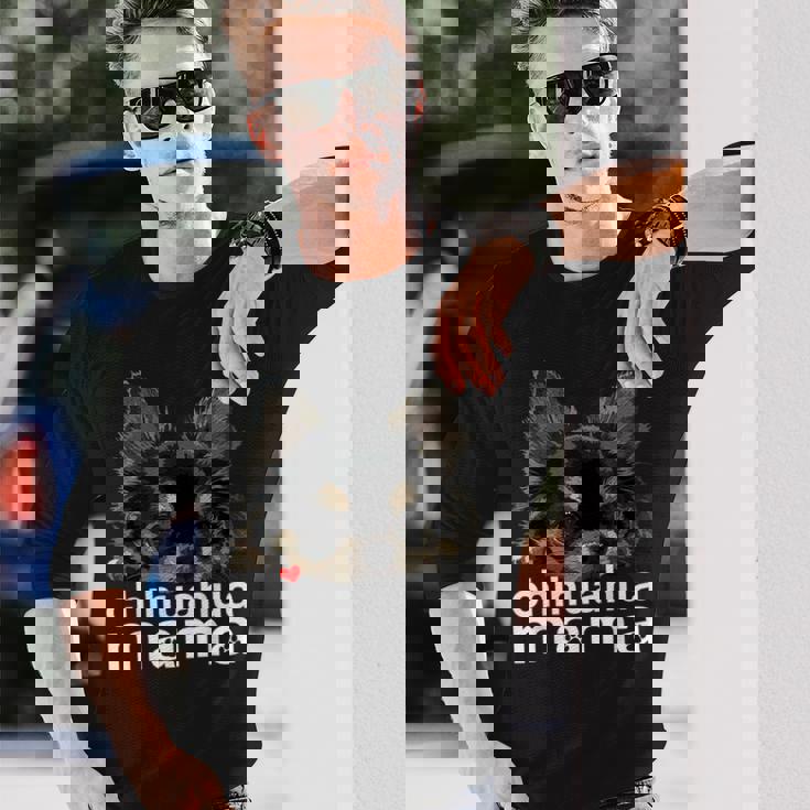 チワワ ママ チワワ 長髪 ママ ママ チワワ 犬 長袖Tシャツ 彼への贈り物