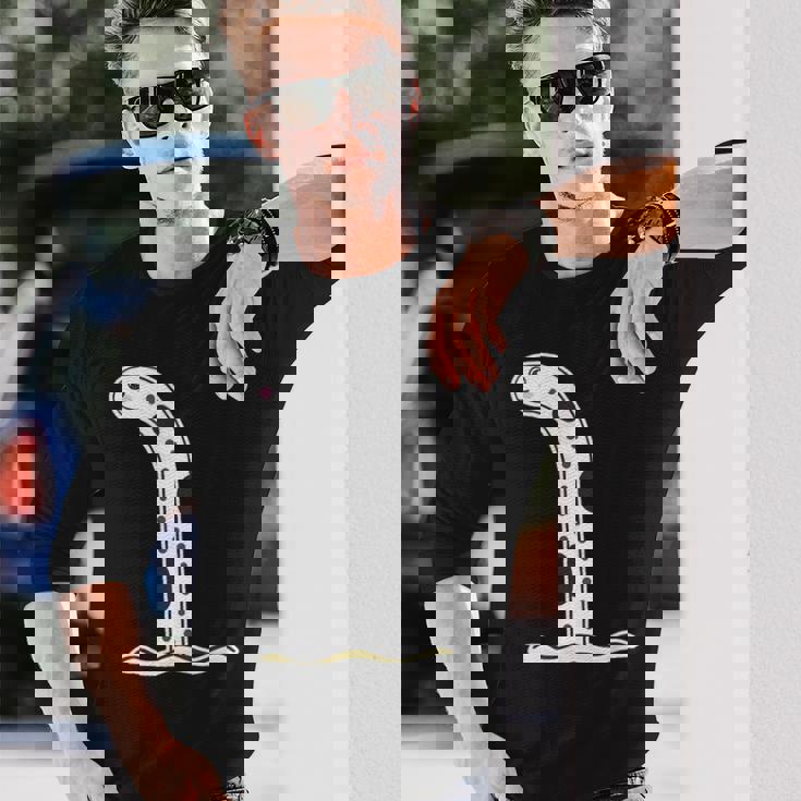 チンアナゴ（Big ビッグ）【どうぶつフレンズ】魚 水族館の生き物 かわいい 面白い 動物 イラスト キャラクター 長袖Tシャツ 彼への贈り物