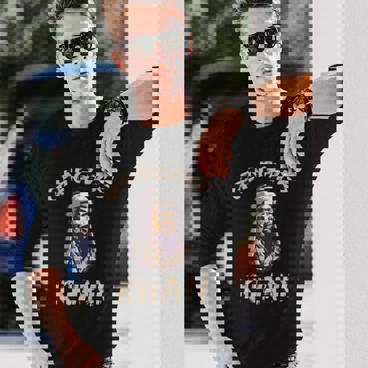 チンギス・ハーン モンゴルの歴史 長袖Tシャツ 彼への贈り物