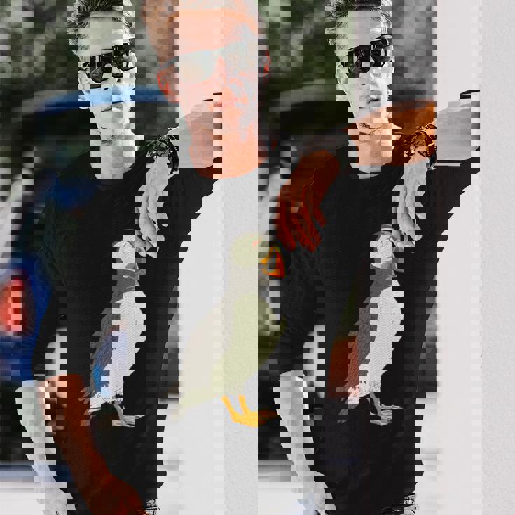 ツノメドリ 長袖Tシャツ 彼への贈り物