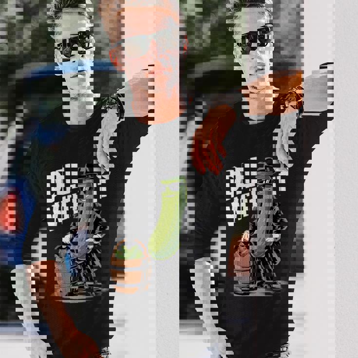 ディル ウィズ イット ピクルス キュウリ ピクルス おもしろピクルス 長袖Tシャツ 彼への贈り物