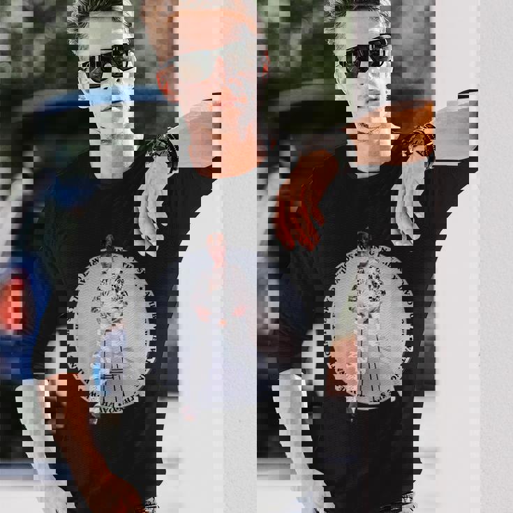 デヴィッド・ボウイ 空で待っている写真 ブライアン・ウォード 長袖Tシャツ 彼への贈り物