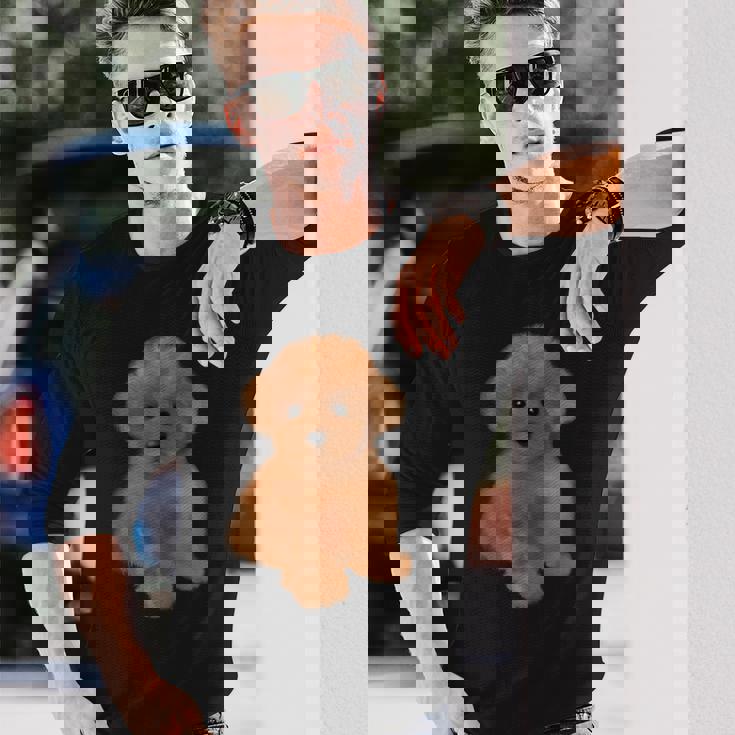 トイプードル 犬種 ミニプードル 子犬 長袖Tシャツ 彼への贈り物