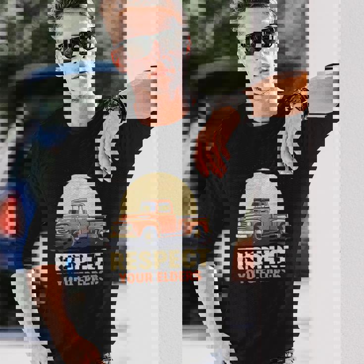 トラック ヴィンテージ オールド クラシック 学校 アメリカン ピックアップ レトロ ファーム 長袖Tシャツ 彼への贈り物