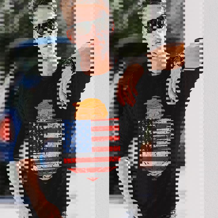 トランプ・イン・ユア・ポケットusa選挙 2024年7月4日のトランプ 長袖Tシャツ 彼への贈り物