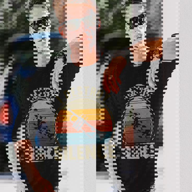 トランペット奏者 I Destroyilence Recto Trumpet Lovers 長袖Tシャツ 彼への贈り物