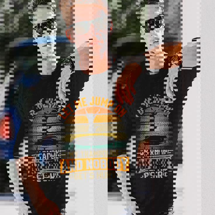 トランポリン ジャンプ トランポリン体操 長袖Tシャツ 彼への贈り物