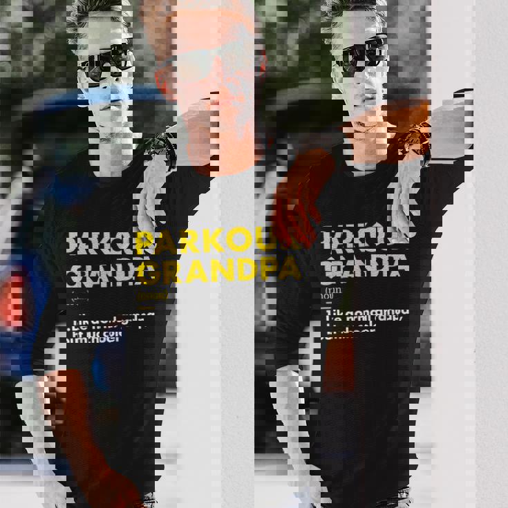 トレーサー・グランパ・デフィニション・パルクール 長袖Tシャツ 彼への贈り物