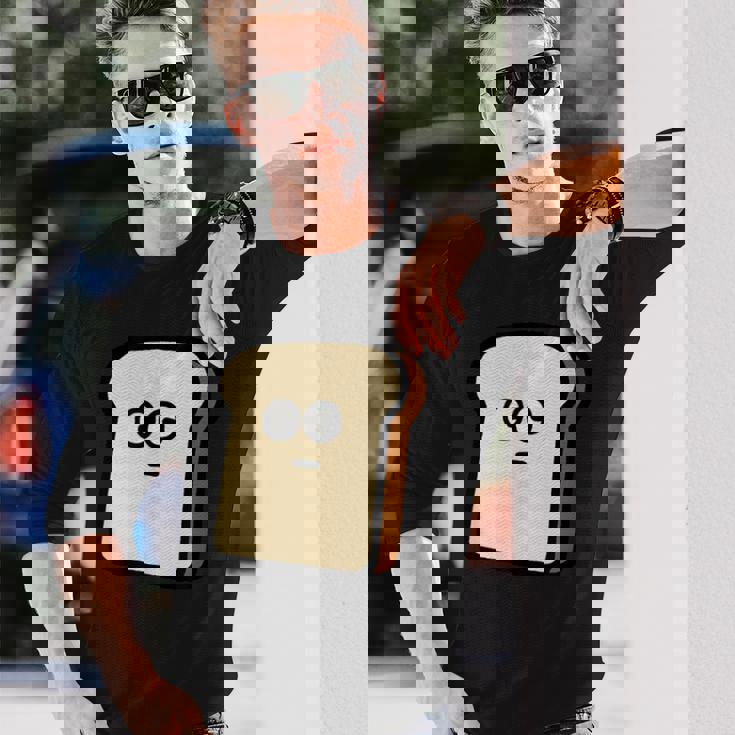 トーストくん パン 食パン かわいい イラスト ゆるキャラ メンズ レディース キッズ 長袖Tシャツ 彼への贈り物