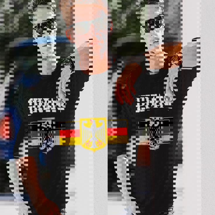 ドイツの国旗 ドイツの国章 長袖Tシャツ 彼への贈り物