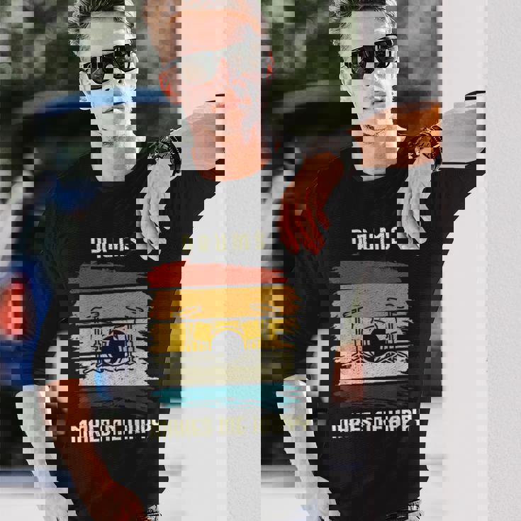 ドラマーtシャツ ドラマー ヴィンテージギフト 長袖Tシャツ 彼への贈り物