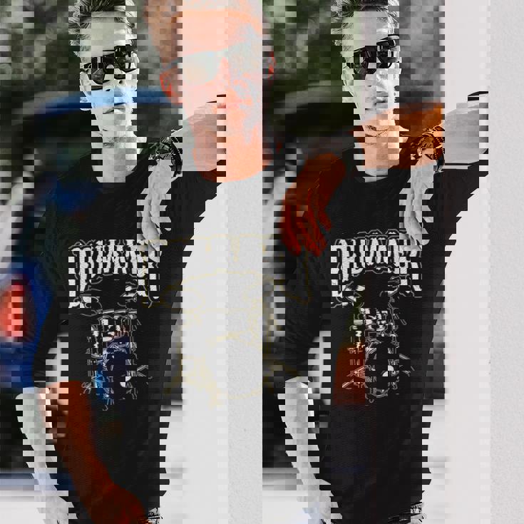 ドラマー、ティードラム、ドラムプレーヤーへのギフトに。 長袖Tシャツ 彼への贈り物