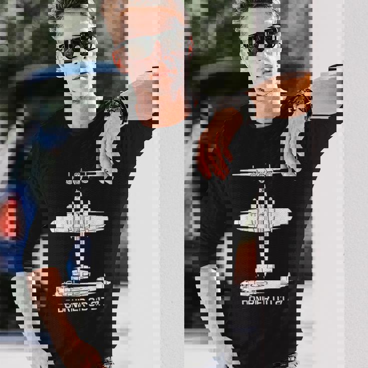 ドルニエdo217ドイツ第二次世界大戦爆撃機 長袖Tシャツ 彼への贈り物