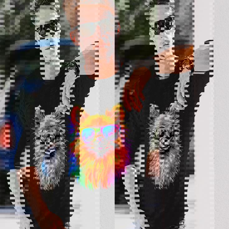 ドワーフ・スピッツ ポメラニアン ポム・スウィート・ジャーマン・スピッツ 長袖Tシャツ 彼への贈り物