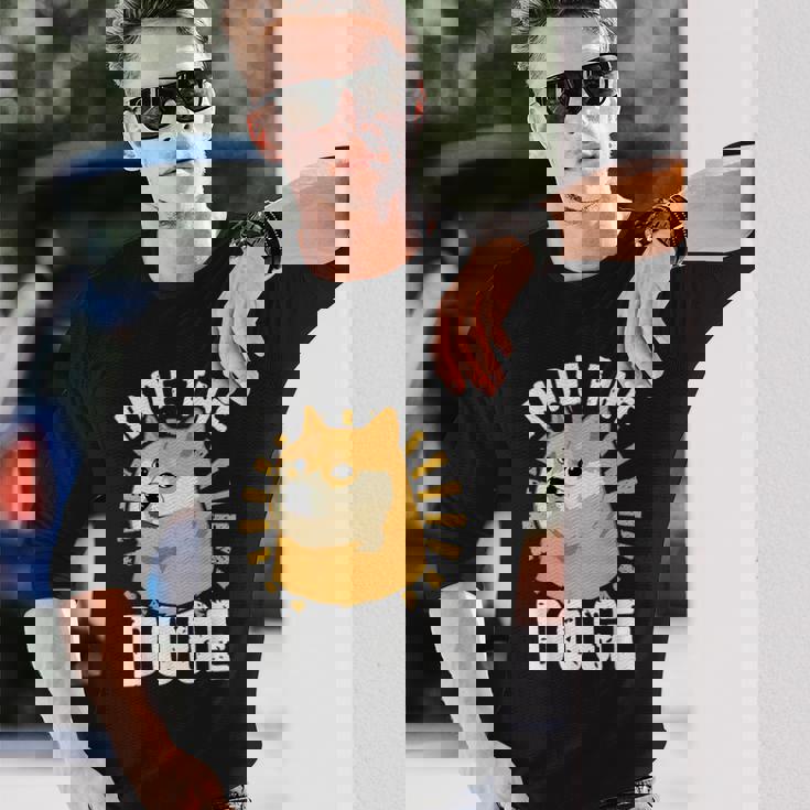 ドージコイン クリプト ライド ザ ドージ 面白い Memecoin 長袖Tシャツ 彼への贈り物