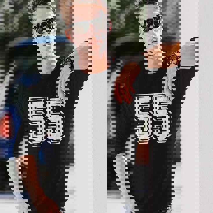 ナンバー55 スポーツジャージ ラッキーお気に入り番号 長袖Tシャツ 彼への贈り物