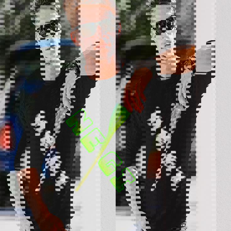 ネギ Negi【The 野菜】葱【変なtシャツ屋さん】面白いポップ デザイン 長袖Tシャツ 彼への贈り物