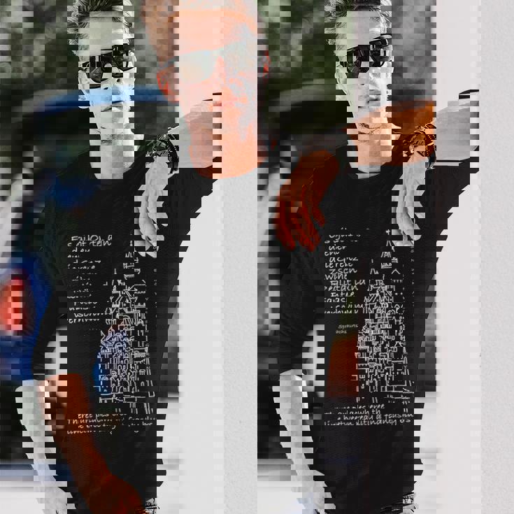 ノイシュヴァンシュタイン城 バイエルン ドイツ ドイツ語 英語 長袖Tシャツ 彼への贈り物