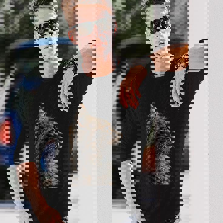 ノルウェージャンフォレストキャット 長袖Tシャツ 彼への贈り物