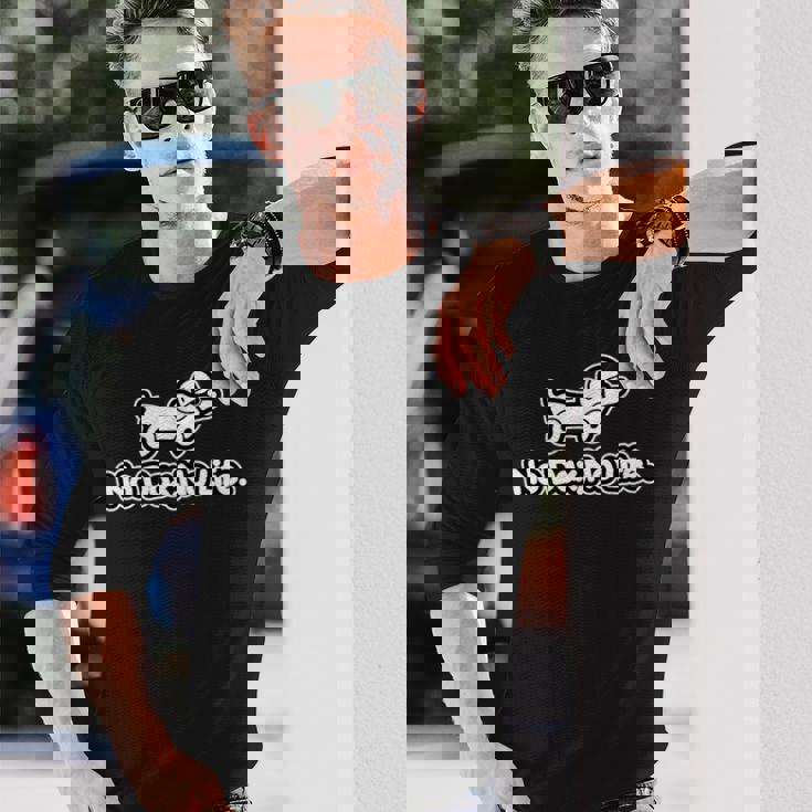 ノー ダックス ノー ライフ No Daxno Life フロント＆バックプリント 長袖Tシャツ 彼への贈り物