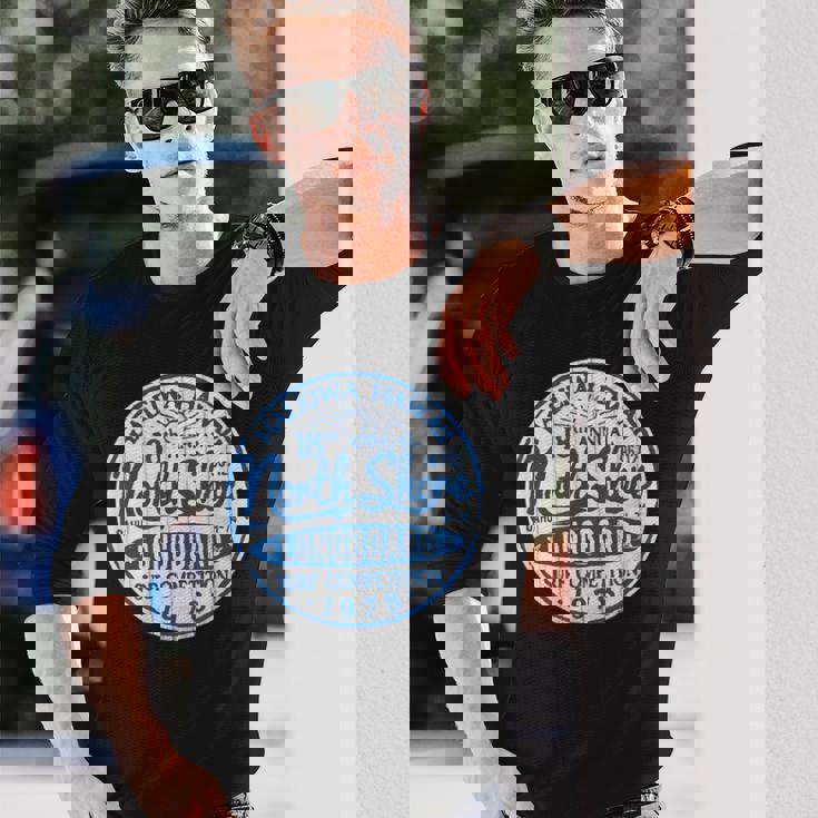 ノースショア ハレイワ ハワイ ロングボード サーフ 長袖Tシャツ 彼への贈り物