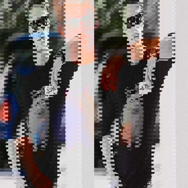 ハァ・キャット・ミーム 長袖Tシャツ 彼への贈り物