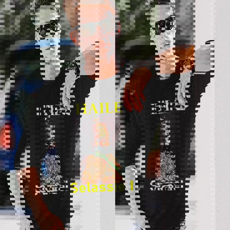 ハイレ・セラシエ・ラスタファリ 長袖Tシャツ 彼への贈り物