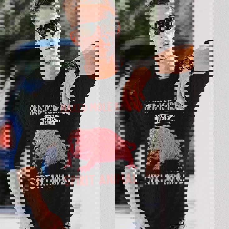 ハダカデバネズミは私のスピリットアニマルハダカデバネズミ 長袖Tシャツ 彼への贈り物