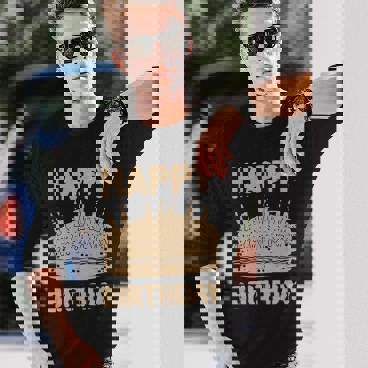 ハッピーバースデー-バースデーファニー 長袖Tシャツ 彼への贈り物