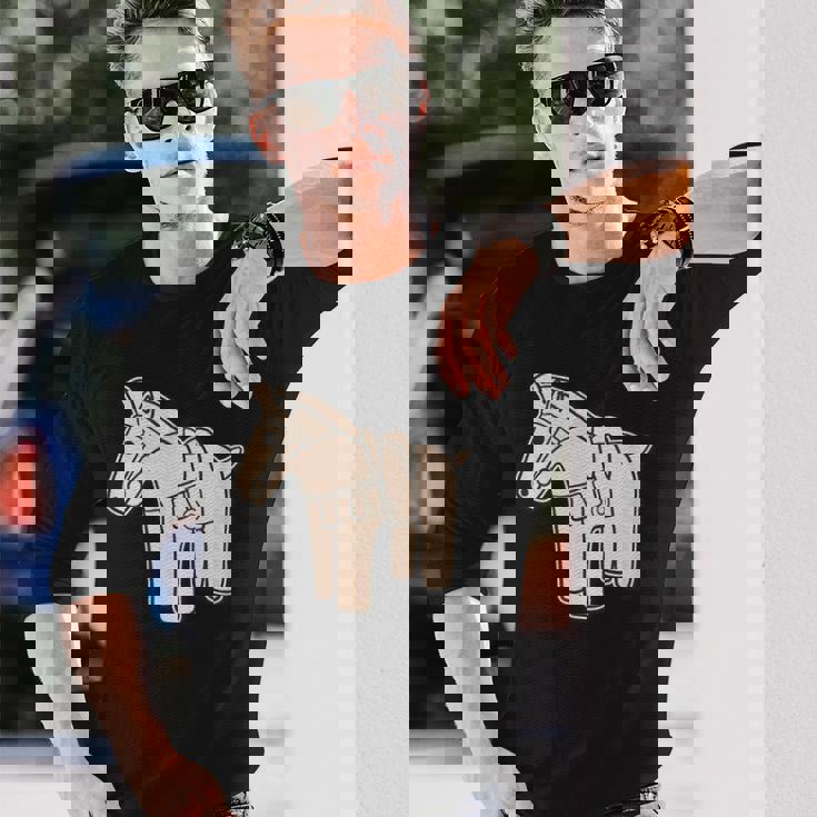 ハニワの馬 埴輪【ゆるフレンズ】歴史土器 シンプル かわいい イラスト 長袖Tシャツ 彼への贈り物