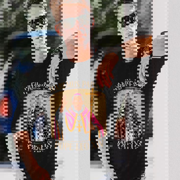 ハベムス・パパム教皇レオ14世 長袖Tシャツ 彼への贈り物