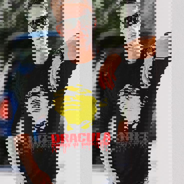 ハロウィン ホラー ドラキュラ ヴァンパイア ヴィンテージ コミックブック ムービー 長袖Tシャツ 彼への贈り物