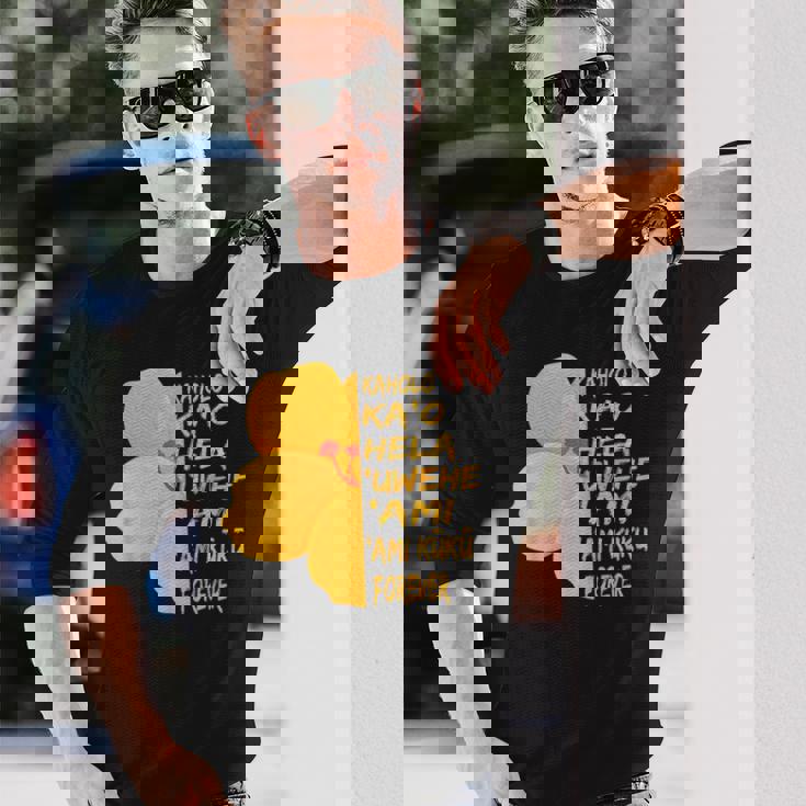 ハワイアン フラダンサー ワヒネ フラダンス ベーシック ステップ 長袖Tシャツ 彼への贈り物