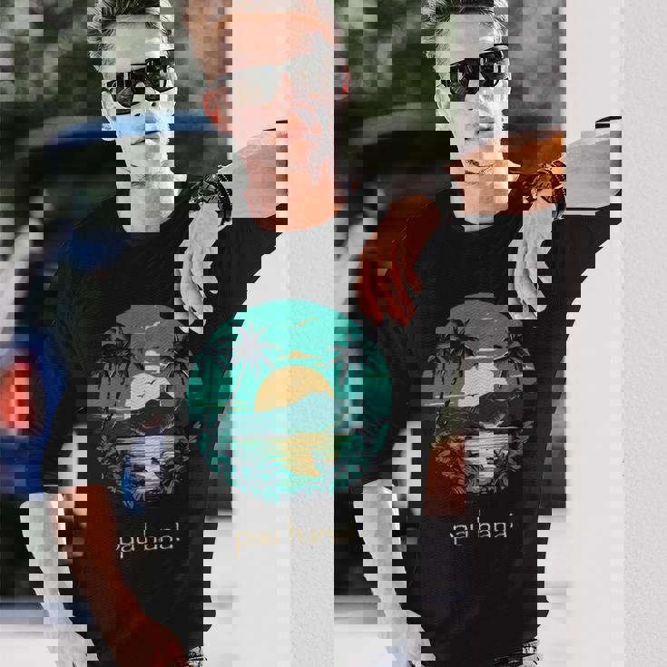 ハワイ語のパウハナはハッピータイムを意味します 長袖Tシャツ 彼への贈り物