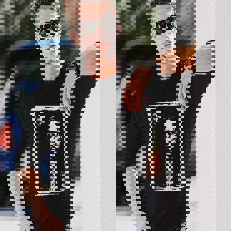 ハワード・フィリップス アート キム・ディアス・ホルム 絵 インク クトゥルフ Hpl Cthulhu Howard 長袖Tシャツ 彼への贈り物