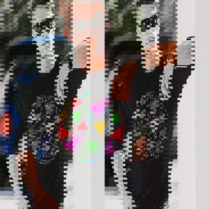 ハンドベルの色 長袖Tシャツ 彼への贈り物