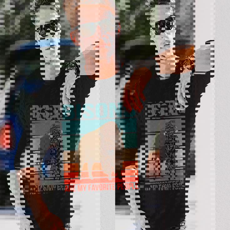 バイソン私の好きな人たち ウィズエント バイソン 長袖Tシャツ 彼への贈り物