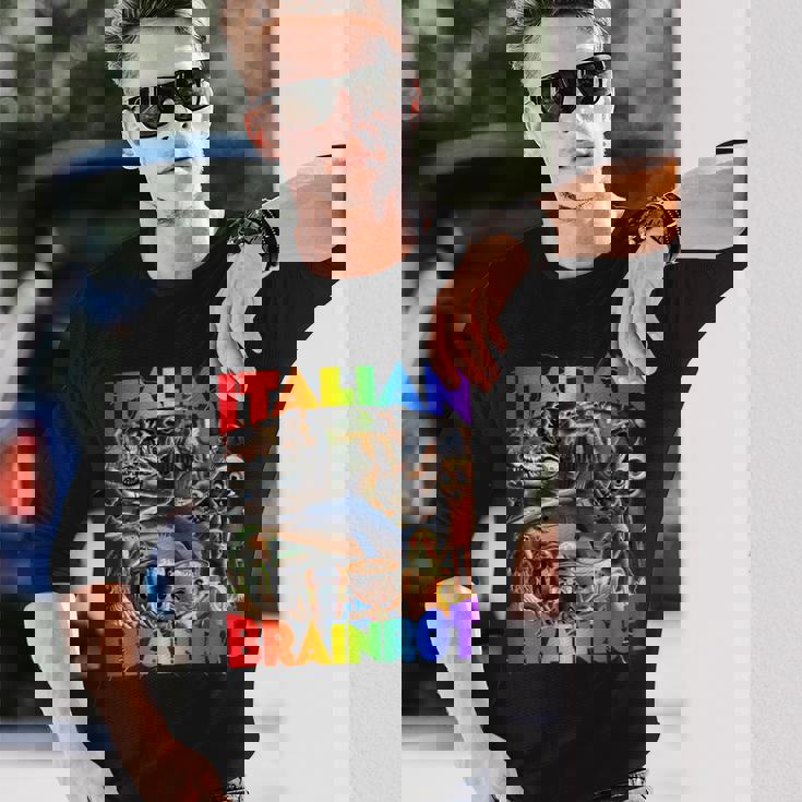 バイラルイタリアンブレインロットミーム-イタリアンブレインロット。 長袖Tシャツ 彼への贈り物